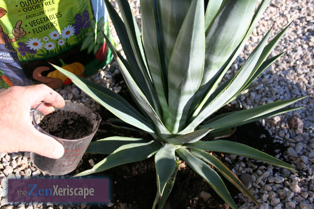 add on top of soil around plant